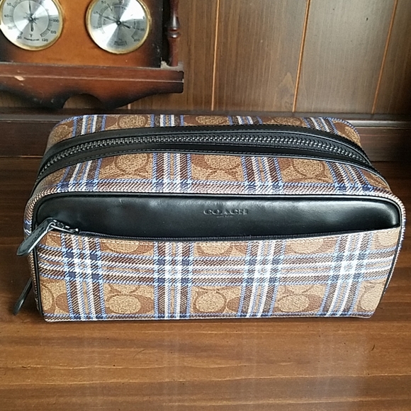 Coach Other - Coach Men's Signature Dopp Kit Shirting Plaid